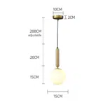Suspension Gold 1 boule-lominos-cgh