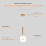 Suspension Gold 1 boule-lominos-cgh