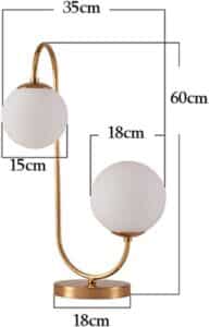 Lampe à poser Gold 2 boule - Sana