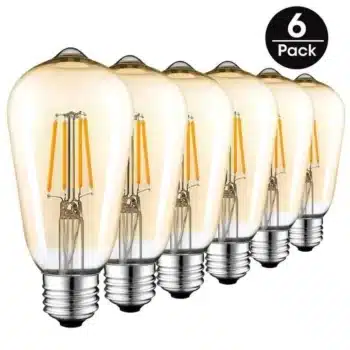 Pack de 6 Ampoules LED Filament Vintage – 4W – E27