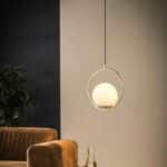 Suspension Gold 1 boule opale-lominos- deco