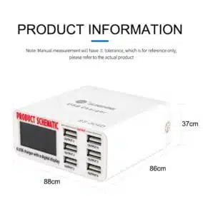 Chargeur intelligent 6 USB avec écran LCD