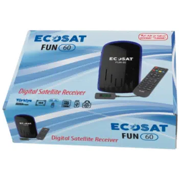 Récepteur ECOSAT FUN 60  + clé Wifi + 12 Mois Sharing Funcam  + 12 Mois IPTV Matador