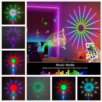 App Smart Control Ic Led RGB Fireworks Light