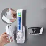 Distributeur automatique de dentifrice et 5 porte-brosses_tunisie