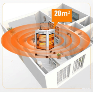 Chauffage électrique 6 en 1 cinq côtés et barbecue cuisson réglable 2000W 4 Chauffage électrique 6 en 1 cinq côtés et barbecue cuisson réglable 2000W