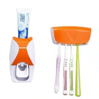 Distributeur automatique de dentifrice et porte-brosses ( 5 Brosse a dents) 