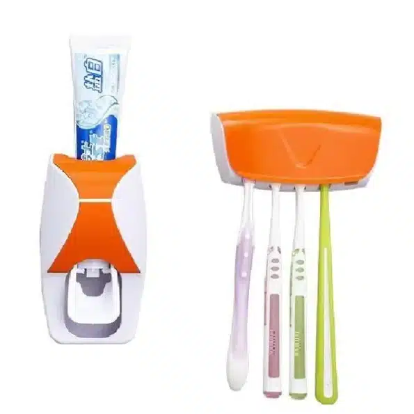 Distributeur automatique de dentifrice et porte-brosses ( 5 Brosse a dents) 