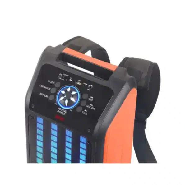 Haut Parleur Sac à Dos NDR Q69 Bluetooth LED - Orange