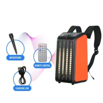 Haut Parleur Sac à Dos NDR Q69 Bluetooth LED - Orange