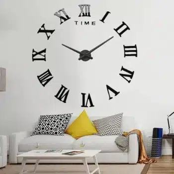 Montre Murale 3D Autocollant 60cm lominos tunisie