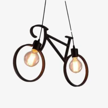 Suspension Moderne forme Vélo - Noir 68 X 44 Cm