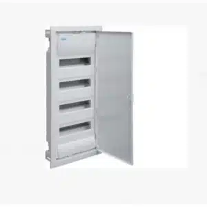 Coffret électrique encastré 48 modules 4 rangées + porte blanc 2 coffret electrique encastre 48 modules 4 rangees porte blanc lominos