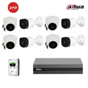 Kit 8 Caméras de surveillance 2MP ColorVu Dahua