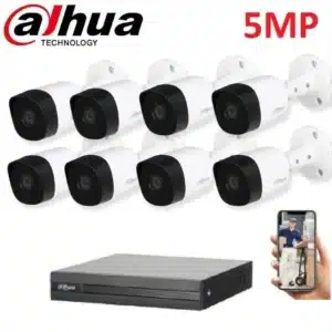 Kit 8 Caméras de surveillance 5MP Dahua