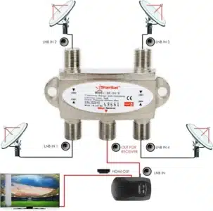 Switch Diseqc 4x1 StarSat SR-X41 2 Switch Starsat4En1 DISEqC 2.0 X41S