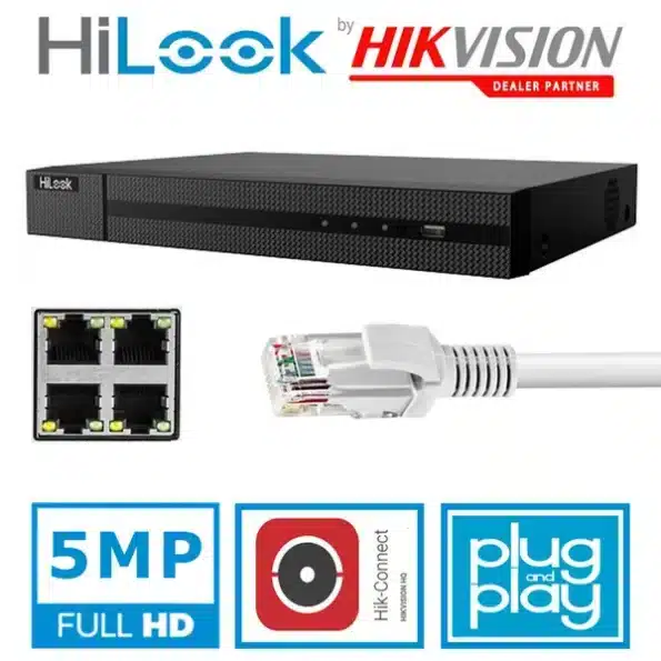 Enregistreur HILOOK NVR-104MH-C/4P - 4 canaux - 4 PoE - 4K