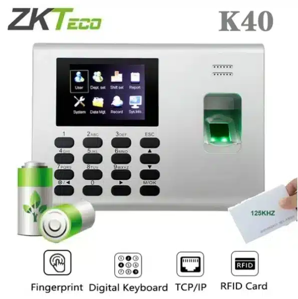 Zkteco K40 - Pointeuse à empreinte digitale et badge chez Lominos