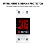 Protecteur de Tension 63A 3IN1 Numérique Réglable + Compteur Énergie